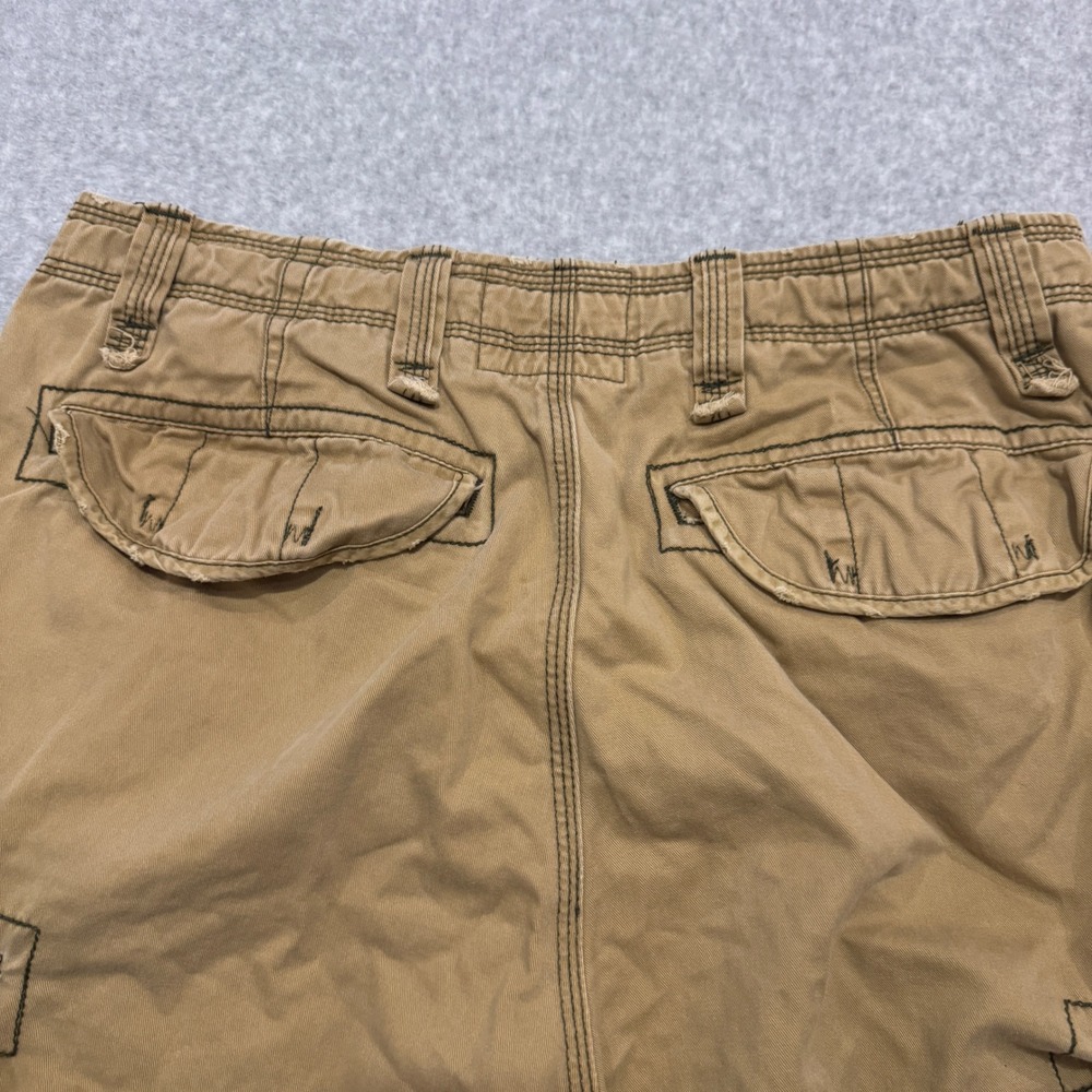 Chor Mens Cargo Shorts 32 Khaki Tan Cotton Twill Multi Pocket Utility Gorpcore - Picture 9 of 9
